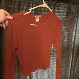 A cute long sleeve from Bozzolo color- light brown/maroon